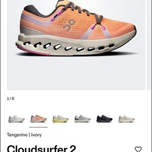 On Running Cloudsurfer 2 Tangerine Ivory Athletic Shoes